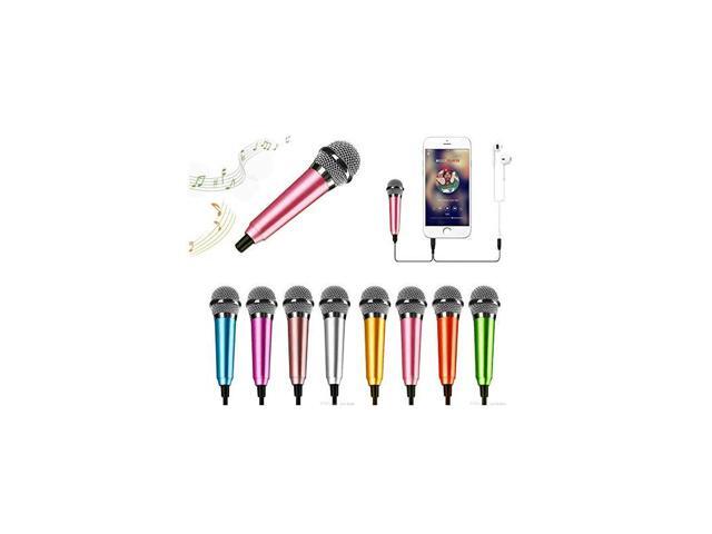 Portable Vocal Microphone for Mobile Phone Computer Tablet Recording Chat and SingingPink
