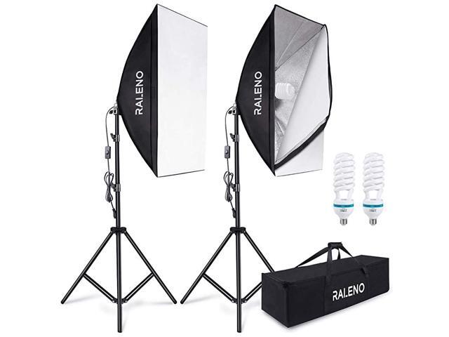 Softbox Photography Lighting Kit 20X28 Photography Continuous Lighting System Photo Studio Equipment with 2pcs E27 Socket 5500K Bulb Photo Model