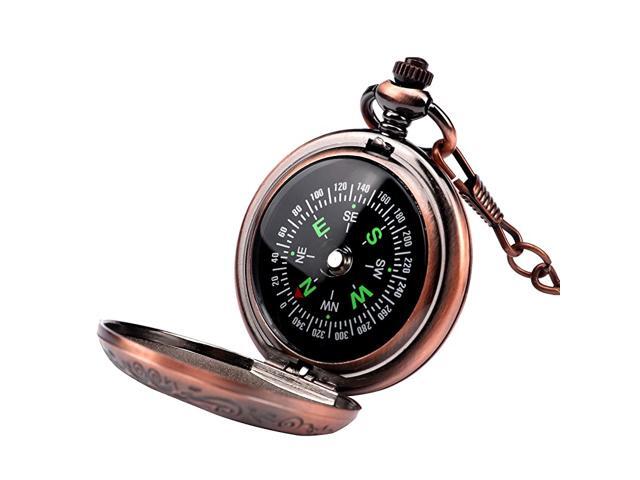Survival Gear Compass Pocket Military Antique Compass for Kids Accurate Waterproof for Hiking Outdoor Camping Motoring Boating Backpacking Compass