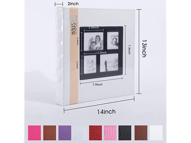 Photo Albums with Sticky Pages Self Adhesive Magnetic Family Album 13x14 Inches Picture Albums with Magnetic Pages for Scrapbook 30pages white1