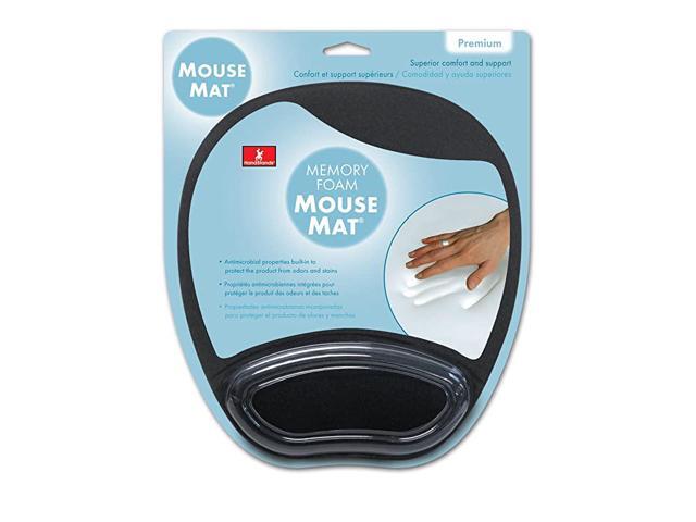 Foam Mouse Pad Mat with Wrist Rest Black