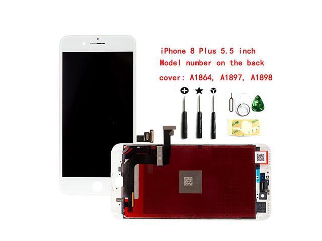 for iPhone 8 Plus 55 Inch LCD Screen Replacement Full Digitizer Assembly Frame Set Front Glass 3D Touch Display Required Tool Kit