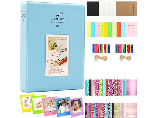 2x3 Inch Photo Paper Film Album Set for Fujifilm Instax Mini Camera Polaroid Snap Z2300 SocialMatic Instant Cameras Zip Instant Printer Ice Blue