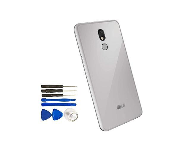 5 Back Cover Replacement Housing with Finger Print Camera Glass Lens Parts for LG 55 Plus Stylus 5 Q720 All Model + Tools White White