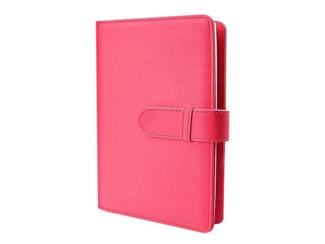 Wallet PU Leather Photo Album Compatible for Fujifilm Instax Wide 300 Camera Polaroid POP POP 20 Originals OneStep 2 OneStep+ Printer Film Pink