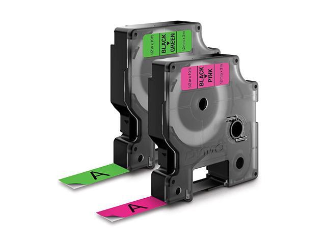 Standard D1 1933238 Labeling Tape Black Print on Neon Tape 12 W x 10 L 1 Cartridge