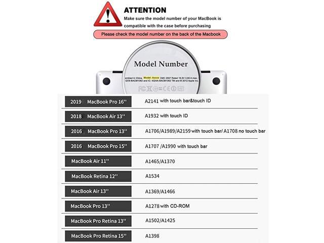 Case + Keyboard Cover Compatible with MacBook Pro 13 Inch wTouch Bar Plastic Hard Shell for MacBook Pro 13 Inch 2018 2017 2016