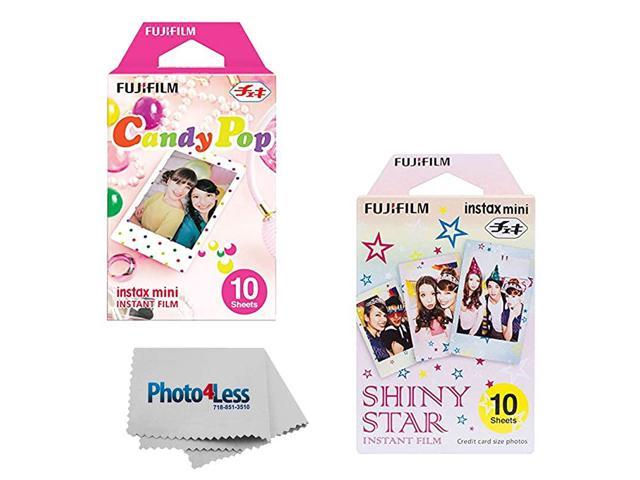 Instax Mini Candy Pop Instant Film 10 Sheets + Instax Mini Shiny Stars Instant Film 10 Sheets