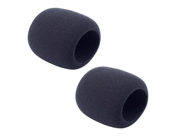 F33 Acoustic Foam Microphone Windscreen 2 Pack for Large Diameter Handheld Mics and Portable Recorders Inner Size 46mm Diameter x 66mm Length