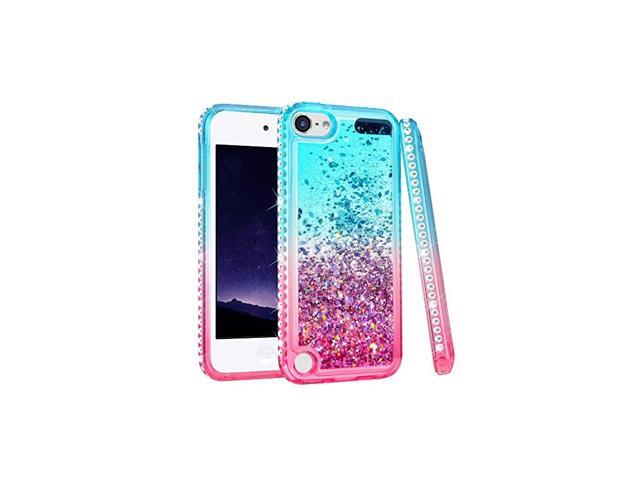 iPod Touch 5 6 7 Case iPod Touch Case 5th 6th 7th Generation for Girls Quicksand Series Glitter Flowing Liquid Floating Bling Diamond Flexible TPU