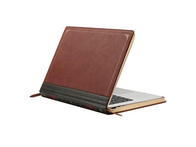 MacBook Air 13 inch Case PU Leather Laptop Sleeve Vintage Retro Zippered Book Folio Cover Compatible with MacBook Air 13 inch A1466A1369 Older