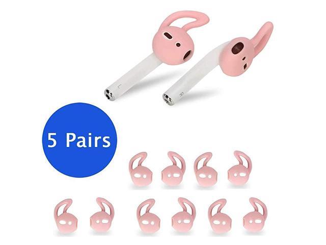 5 Pairs Silicone Ear Tips Compatible for AirPods 12Silicone Soft AntiSlip Sport Earbud Tips AntiDrop Ear Hook Gel Headphones Earphones Protective