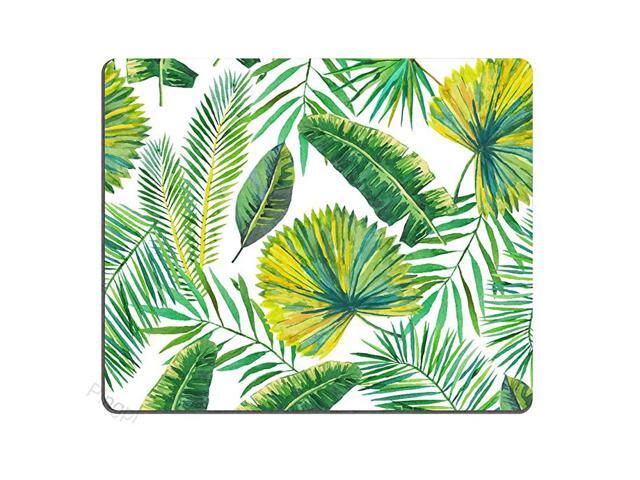 Palm Leaves on The White Background Mouse pad Customized Non Slip Rubber Rectangle Mouse pad Non Slip Rubber Mouse pad Gaming Mouse Pad