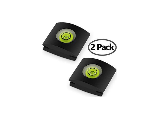 Camera Flashlight Hot Shoe Cover with Bubble Spirit Level for Canon Nikon Panasonic Fujifilm Olympus Pentax Sigma DSLRSLREvil Camera Pack of 2