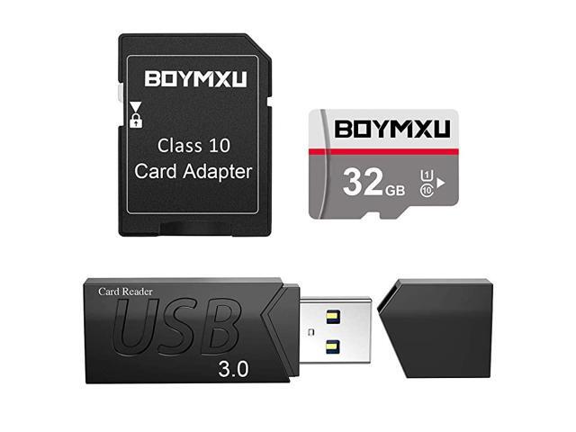TF Memory Card 32GB TF Card with AdapterHigh Speed UHSI Card Class 10 Memory Card with USB 30 Card Reader