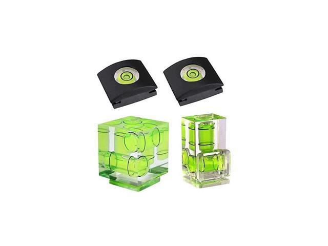 Camera Level Hot Shoe Bubble Level Hot Shoe Cover Combo Pack 3 Axis 2 Axis 1Axis for Canon and Nikon Olympus Pentax Digital and Film Cameras4 Packs