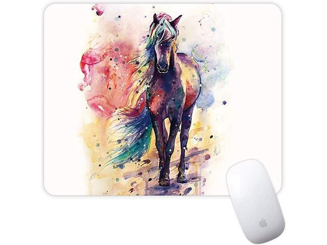 Mouse Pad Mousepad NonSlip Rubber Gaming Mouse Pad Rectangle Mouse Pads for Computers Laptop Watercolor Horse