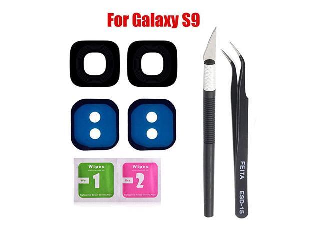 Pack OEM Back Rear Camera Glass Lens with Adhesive Replacement for Samsung S9 with Installment Tool