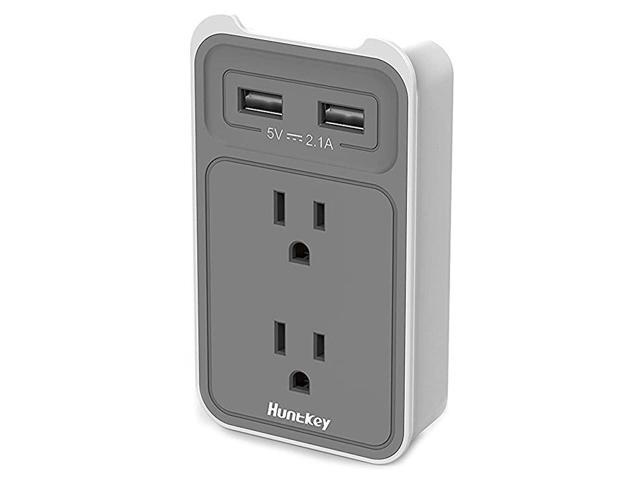 2Outlet Wall Mount Cradle with Dual 21 AMP USB Charging Ports SMD407