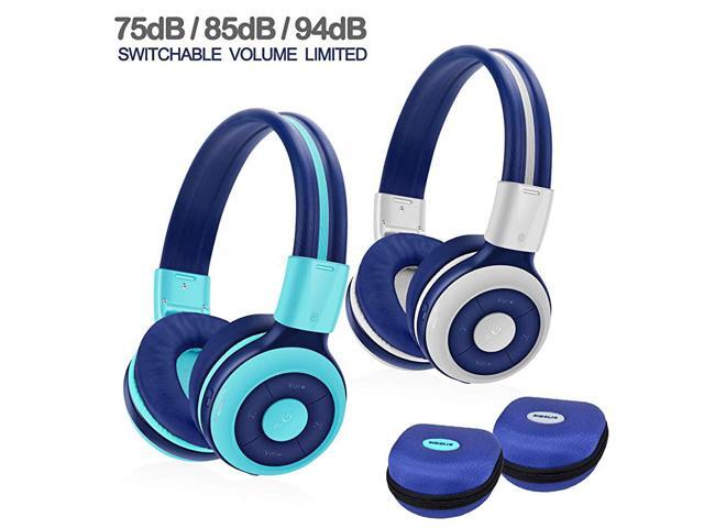 2 Pack of Bluetooth Headphone for Teens Kids Headphone with 75dB85dB94dB Volume Limited Kids Bluetooth Headphone with Mic OnEar Headset with