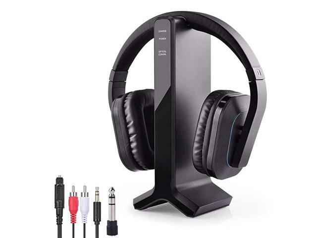HT280 Wireless Headphones for TV Watching with 24G RF Transmitter Charging Dock Digital Optical System High Volume Headset Ideal for Seniors