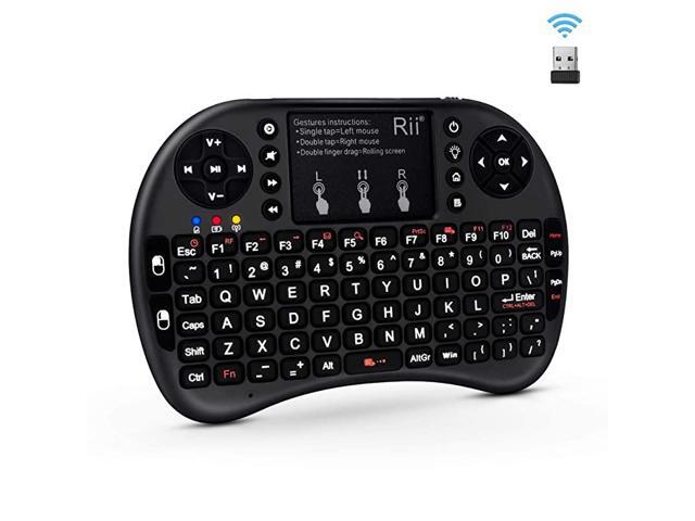 Upgraded 24GHz Mini Wireless Keyboard with TouchpadQWERTY KeyboardLED BacklitPortable Keyboard Wireless for