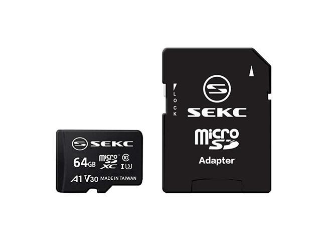 64GB microSDXC Memory Card with SD Adapter UHSI U3 A1 V30 Full HD 4K Ultra HD SV30A164