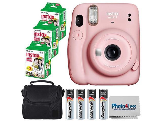 Instax Mini 11 Instant Camera Blush Pink 16654774 + 3x Packs Instax Mini Twin Pack Instant Film + Batteries + Case Instant Camera Bundle