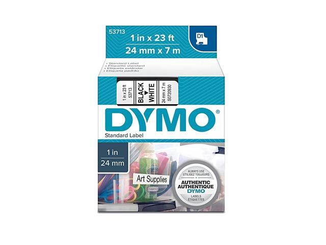 Authentic Standard D1 53713 Labeling Tape Black Print on White Tape 1 W x 23 L 1 Cartridge Package may vary