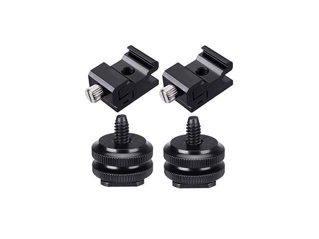 Hot Shoe Mount Adapter Camera Mount Screw Flash Cold Shoe Mount to Tripod Screw Adapter DSLR Camera Rig4 Packs