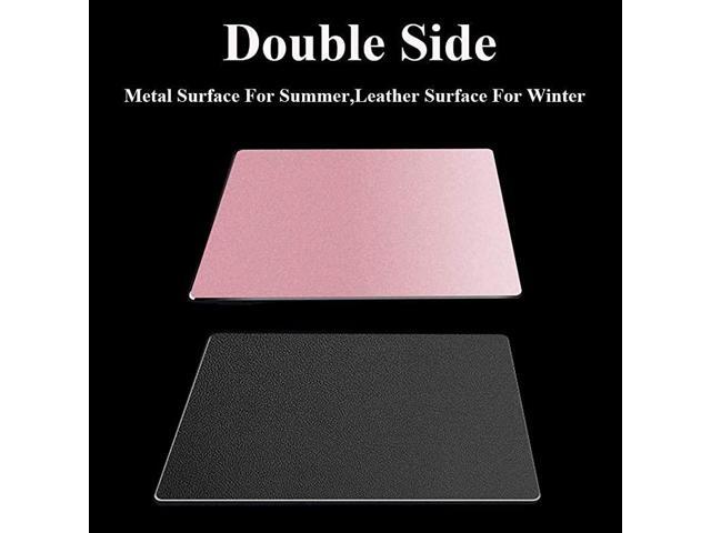 Aluminum Mouse Pad Office and Gaming Thin Hard Mouse Mat Double Sided Waterproof Fast and Accurate Control Mousepad for Laptop Computer and