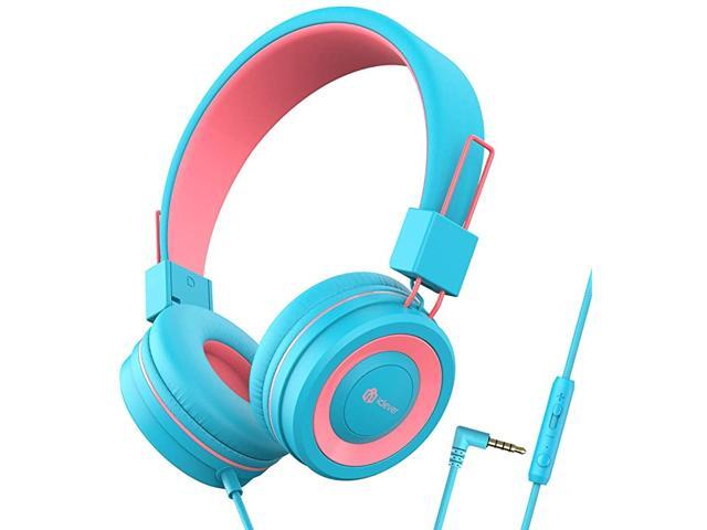 HS14 Kids Headphones with Microphone Headphones for Kids with 94dB Volume Limited for Boys Girls Adjustable Headband Foldable Child Headphones for