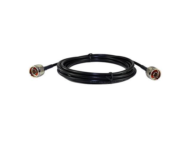 10 ft LowLoss Coax Jumper Cable 50 Ohm NMale to NMale Radio to Surge Arrestor or Antenna LMR195 Diameter Coax