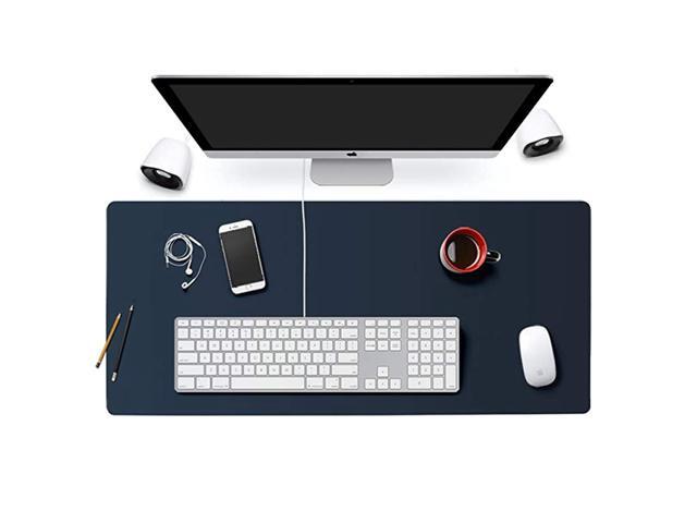 Leather Lager Mouse Pad Mat Desk Pad Protecter 236118 UltraSmooth Waterproof Large Pad Writing Gaming Desk Pad No Slip Dark Blue