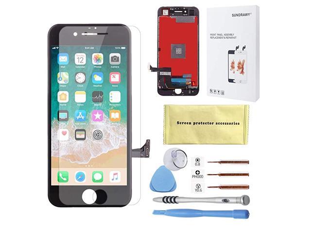 iPhone 7 Screen Replacement Black LCD Display Touch Screen Digitizer Frame Assembly Full Set Free Tools Professional Glass Screen Protector iPhone