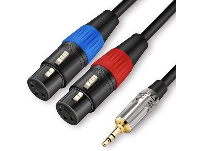 Dual XLR Female to 35 mm TRS Stereo Microphone Cable 2 XLR Female to 18 inch TRS Stereo Y Splitter Patch Cable 10 Feet