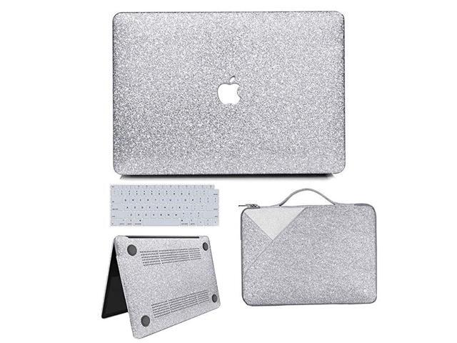 MacBook Air 13 Inch Case 2021 2020 2019 2018 Release A2337 M1 A2179 A1932 Glitter Bling Smooth Protective Case Glitter Laptop Sleeve Keyboard Cover