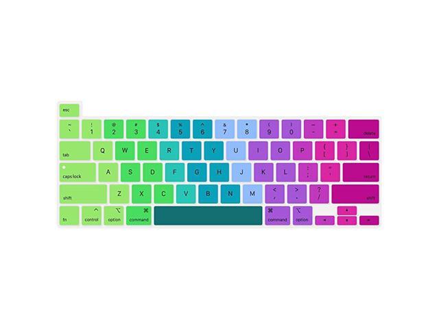 Rainbow Silicone Keyboard Cover Skin for MacBook Pro 16 inch A2141 2019 New 2020 New Pro 133 inch A2338 M1A2251A2289 with Touch Bar Touch ID US