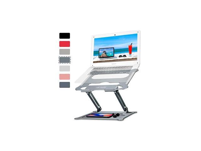 Laptop Notebook Stand Holder Ergonomic Adjustable Ultrabook Stand Riser Portable with Mouse Pad Compatible with MacBook Air Pro Dell HP Lenovo