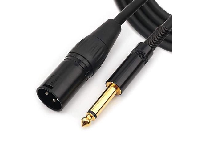 635mm 14 Inch TS Male to XLR Male Interconnect Audio Microphone Cable BlackAlloy Suitable for Microphones Active Speakers Stage DJ Studio Audio