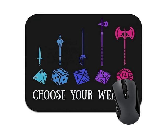 Your Weapon Dungeon RPG Dice NonSlip Rubber Mouse Pad Mousepad 95 X 79 Inch 240mmX200mmX3mm
