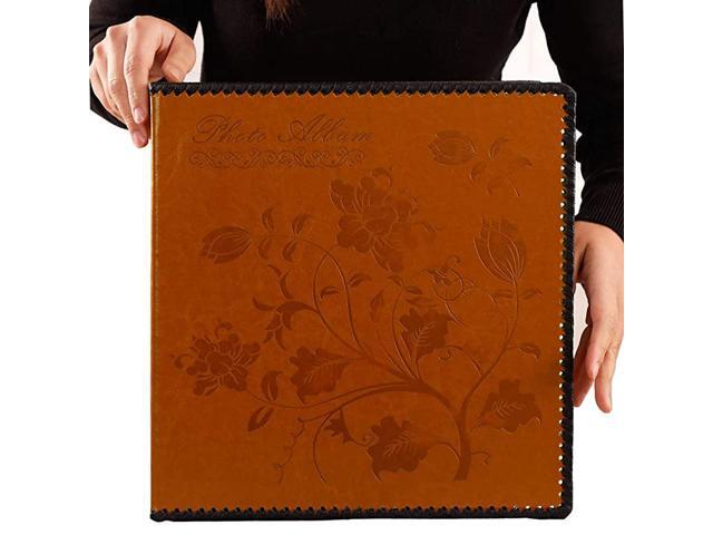 Photo Album Self Adhesive Huge Magnetic SelfStick Page Picture Album with Leather Vintage Inspired Cover Hand Made DIY Albums Holds 3X5 4X6 5X7 6X8