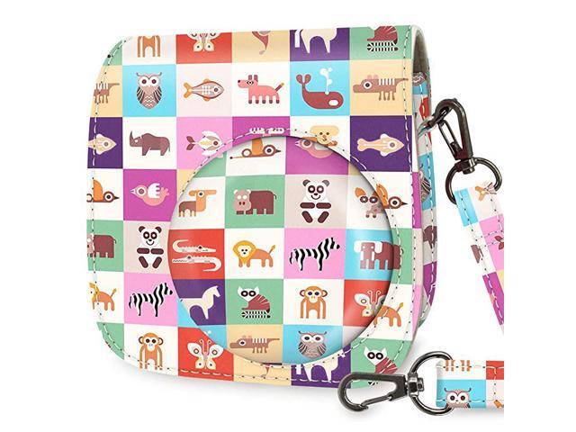Protective Case Bag Purse Compatible with Fugifilm Mini 9 Mini 8 Mini 8+ Instand Camera Animals Pattern