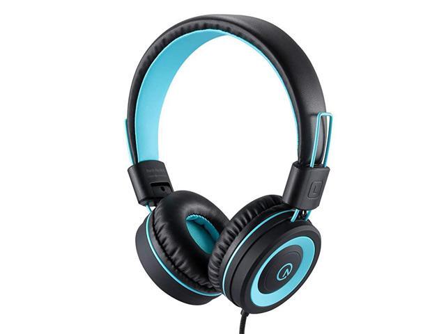 Kids Headphones K11 Foldable Stereo TangleFree 35mm Jack Wired Cord OnEar Headset for ChildrenBoysGirlsiPadSchoolKindleAirplanePlaneTablet Black