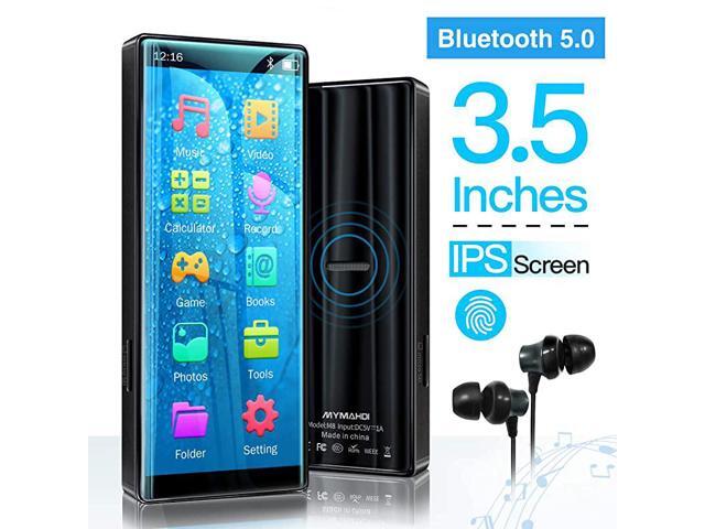 MP3 Player with Bluetooth 50 High Resolution and Full Touch Screen Builtin Speaker 8GB HiFi Lossless Sound Player with FM Radio Voice Recorder
