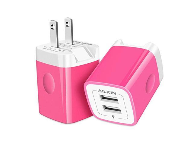24A Phone USB Charger Plug Fast Charging Dual USB Wall Charger Cube 2Muti Port USB Adapter Power Box Base for Phone XR XS MAX XS iPad Air 2 Samsung