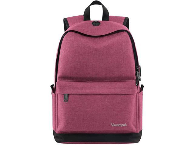 Student Backpack for Women College High School Laptop Backpack with Charger for Men Girls Boys Water Resistant Canvas Bookbag Weekend Bag Fits 156