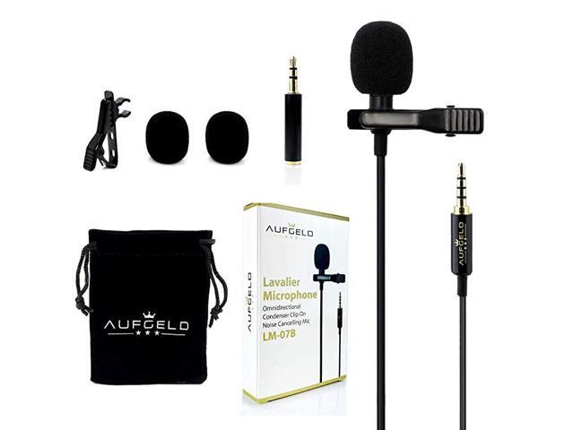 Best Small Mini Lavalier Lapel Omnidirectional Condenser Microphone for Apple iPhone Android Windows Cellphones Clip On Interview Video Voice