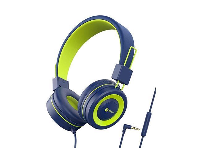 Kids Headphones with Microphone Wired Headphones for Kids with 94dB Volume Limited Adjustable Headband Stereo Sound Foldable Childrens Headphones