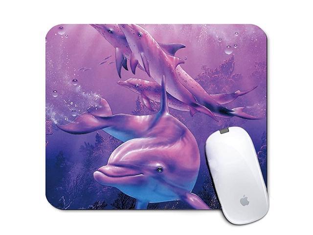 Durable Mouse Pad Premium Rectangle Textured Mouse Mats Pads Personalized NonSlip Mousepad for Office Work Travel HomeDolphin